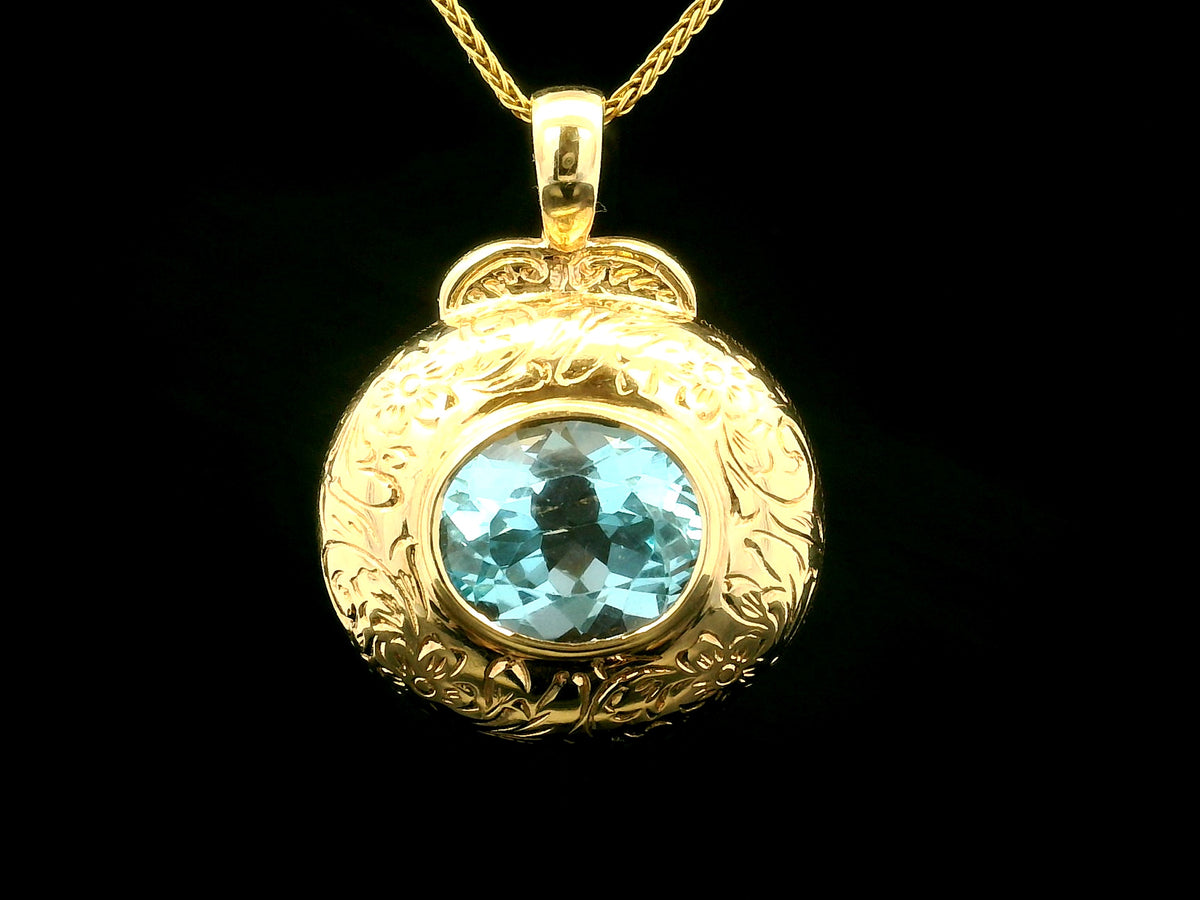 ANTIQUE EDWARDIAN c1910 TOPAZ ENHANCER 9ct GOLD