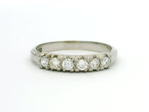 VINTAGE c1930 DIAMOND HALF HOOP 18ct GOLD