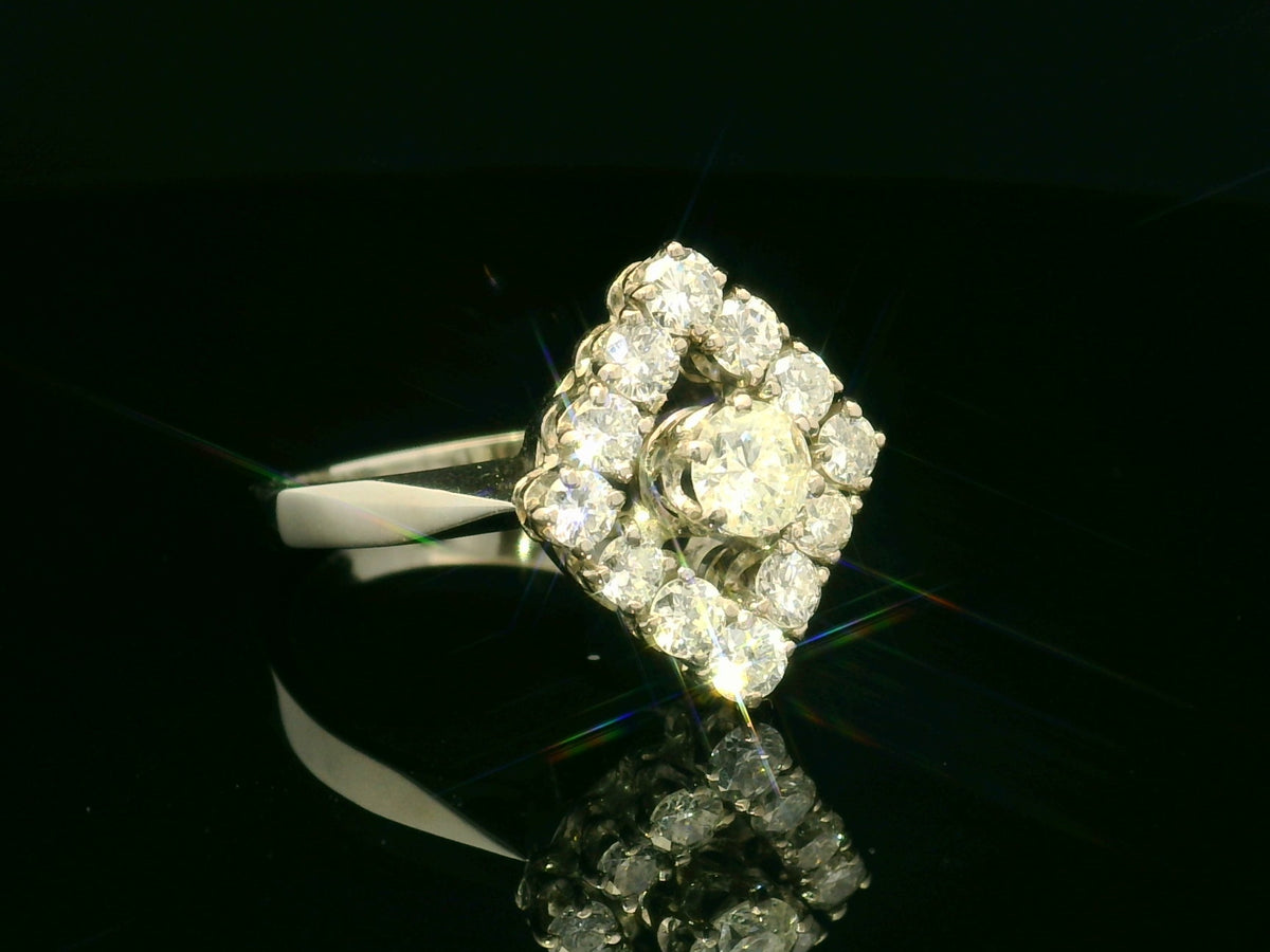 VINTAGE ART DECO 1.36ct DIAMOND RING 18ct GOLD