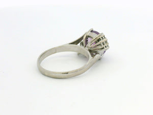 VINTAGE STAR SAPPHIRE & DIAMOND RING 18ct GOLD