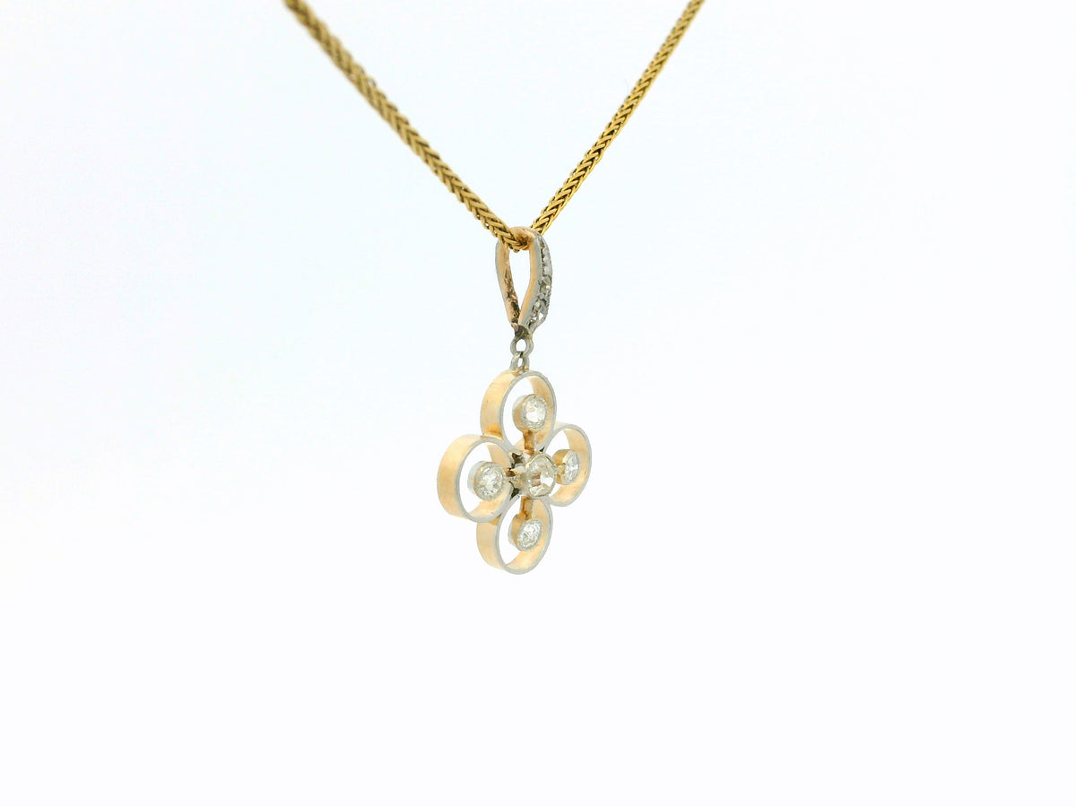 ANTIQUE DIAMOND PENDANT 15ct GOLD