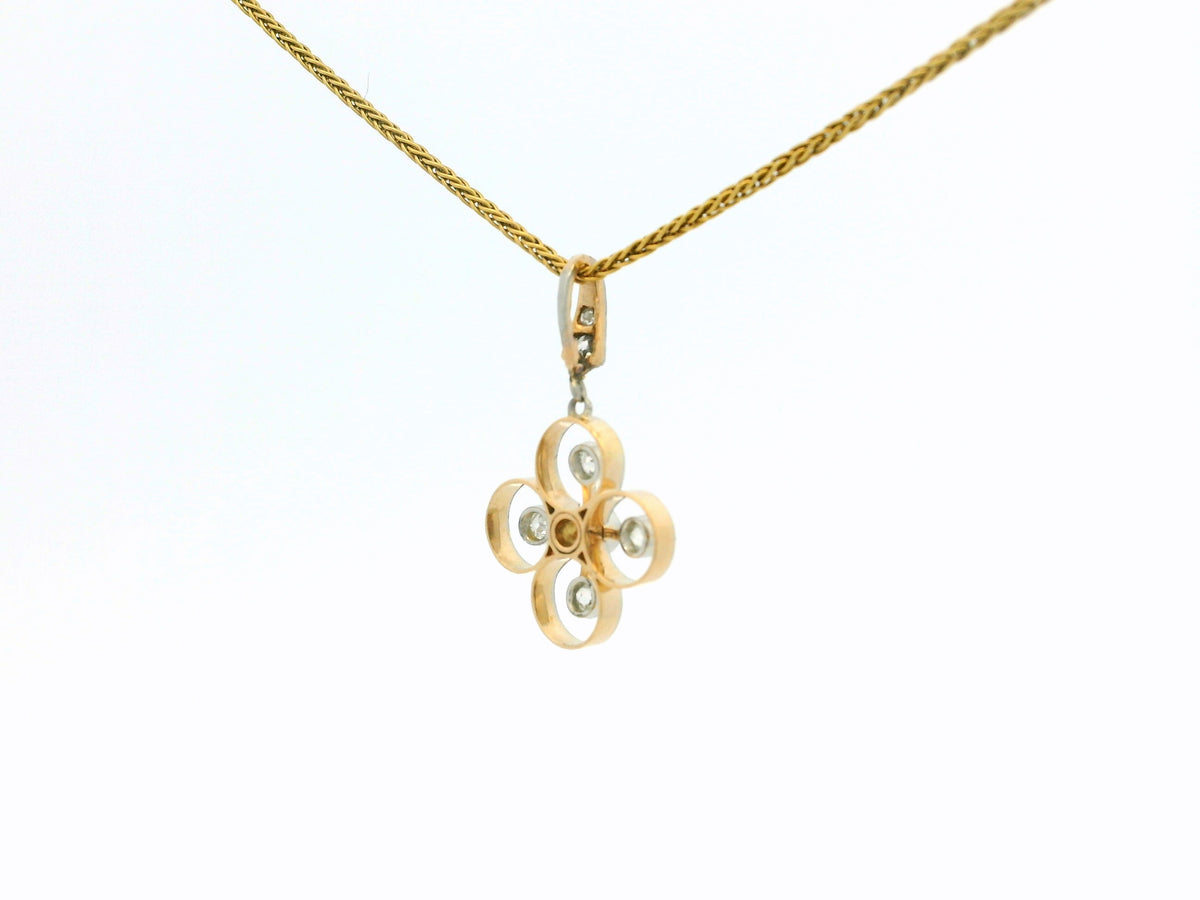 ANTIQUE DIAMOND PENDANT 15ct GOLD