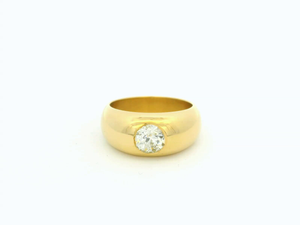 CUSTOM .80ct OLD EUROPEAN CUT DIAMOND RING 18ct YELLOW GOLD