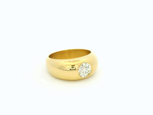 CUSTOM .80ct OLD EUROPEAN CUT DIAMOND RING 18ct YELLOW GOLD