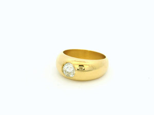 CUSTOM .80ct OLD EUROPEAN CUT DIAMOND RING 18ct YELLOW GOLD