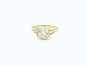 ANTIQUE DIAMOND CLUSTER RING 18ct GOLD