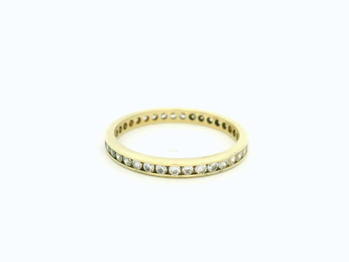 VINTAGE DIAMOND FULL ETERNITY BAND 14ct GOLD