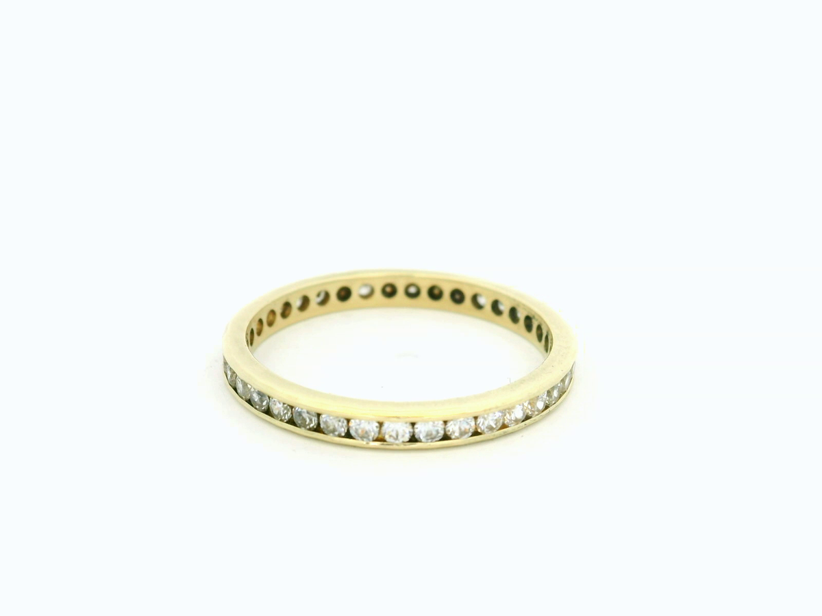 VINTAGE DIAMOND FULL ETERNITY BAND 14ct GOLD