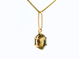 ANTIQUE EDWARDIAN SMOKY QUARTZ PENDANT 9ct GOLD