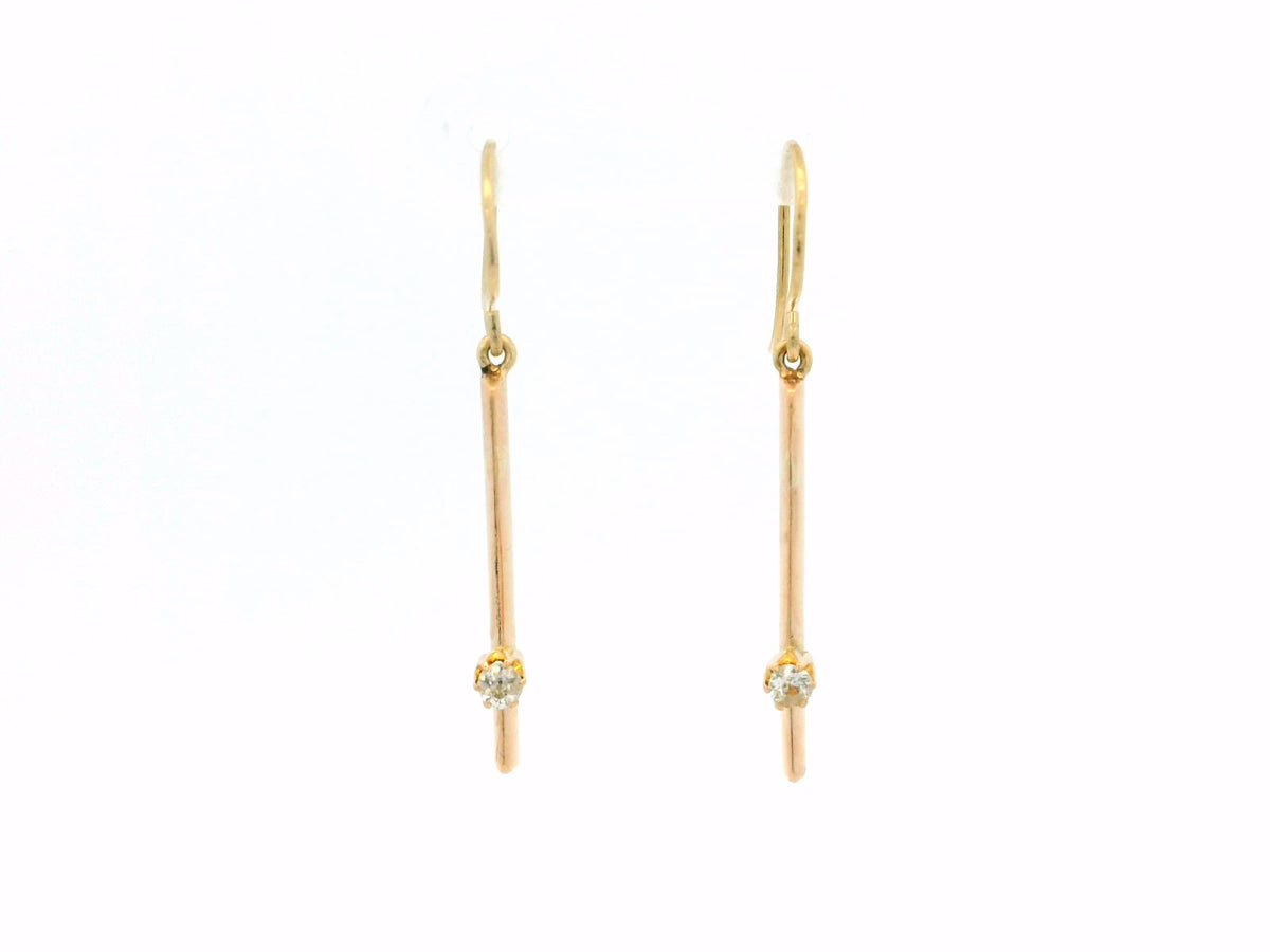 ANTIQUE EDWARDIAN DIAMOND EARRINGS 15ct GOLD
