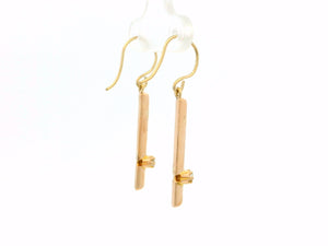 ANTIQUE EDWARDIAN DIAMOND EARRINGS 15ct GOLD