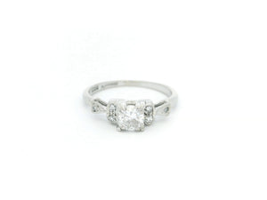 ART DECO .44ct DIAMOND RING 18ct GOLD & PLATINUM