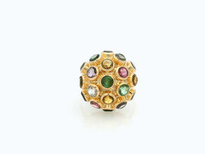 RETRO MULTI GEM SPUTNIK RING 18ct GOLD