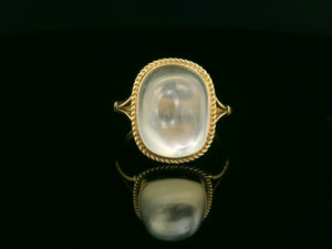 MID CENTURY MOONSTONE RING 9ct GOLD