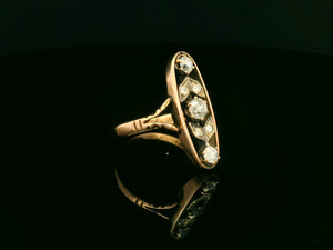 ANTIQUE ART NOUVEAU DIAMOND RING 9ct GOLD