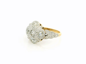 ANTIQUE EDWARDIAN DIAMOND RING 18ct GOLD & PLATINUM