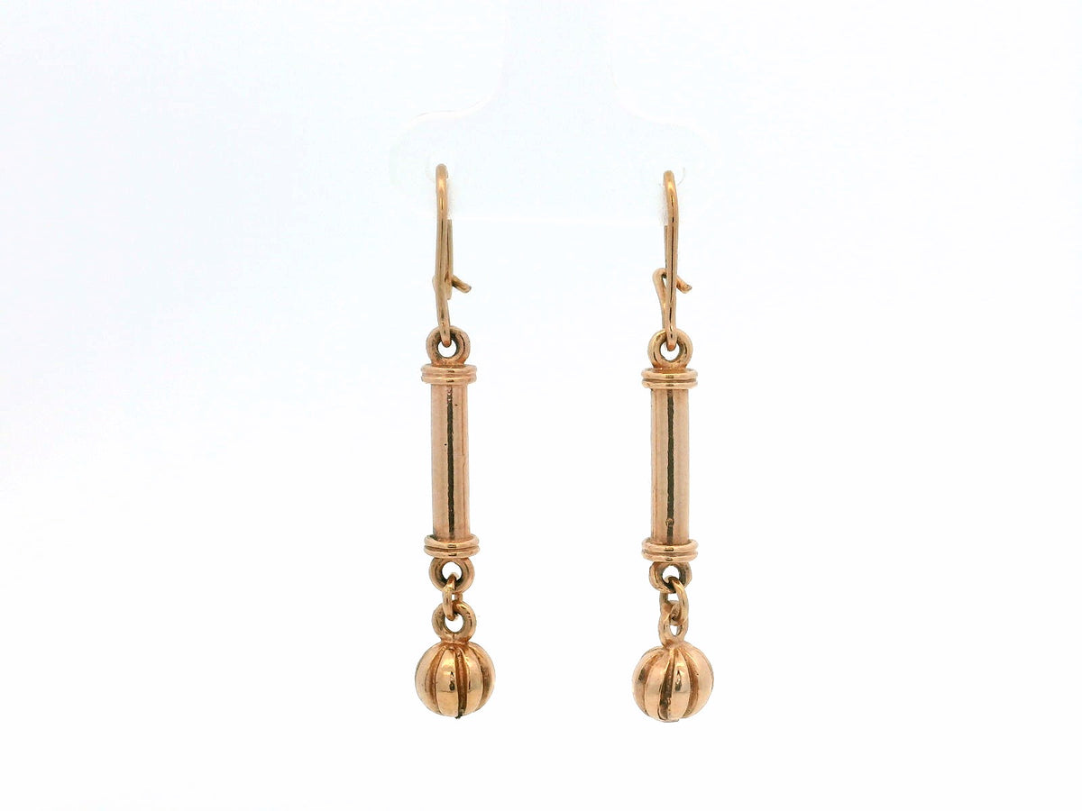 VINTAGE ANTIQUE STYLE EARRINGS 9ct GOLD