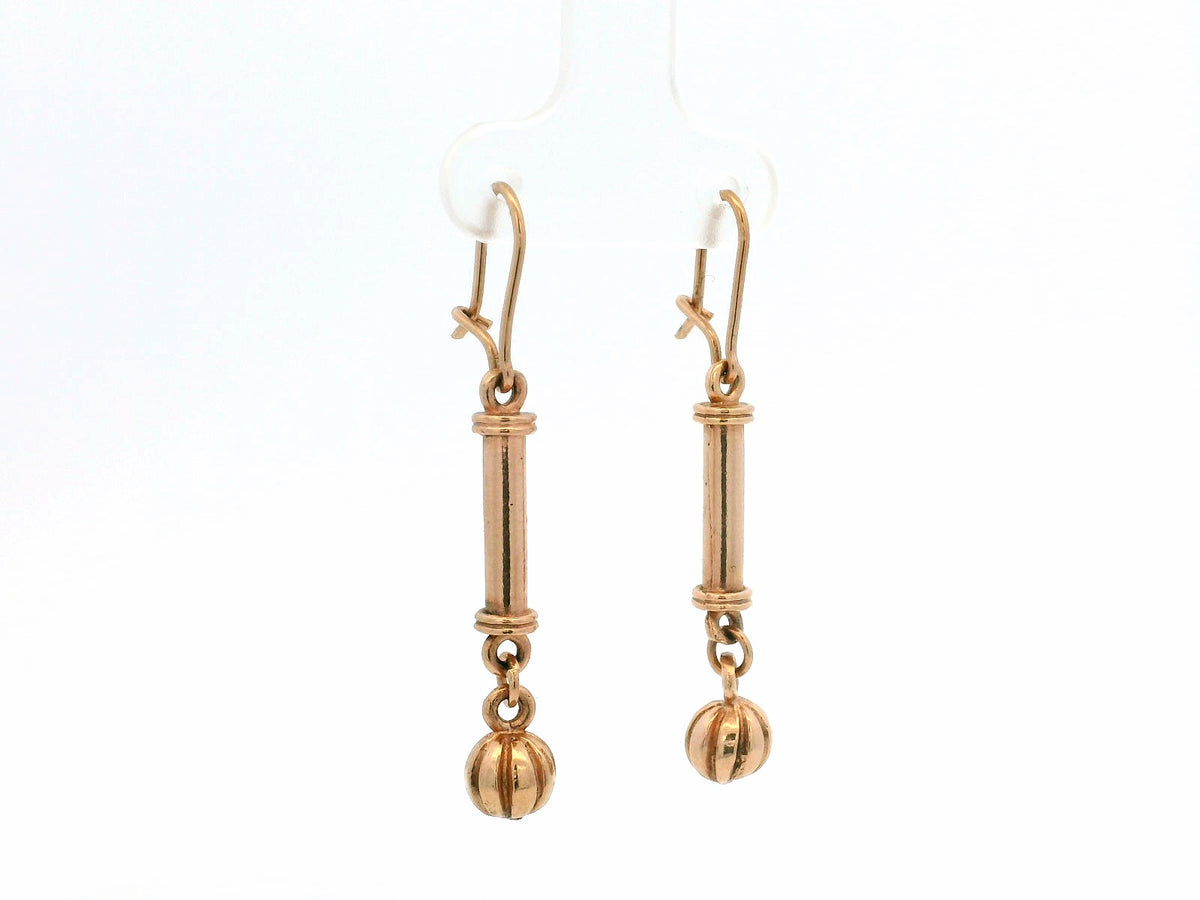 VINTAGE ANTIQUE STYLE EARRINGS 9ct GOLD