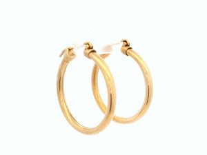 ANTIQUE EDWARDIAN HOOP EARRINGS 9ct GOLD