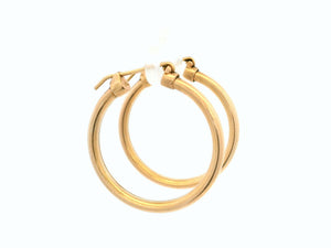 ANTIQUE EDWARDIAN HOOP EARRINGS 9ct GOLD