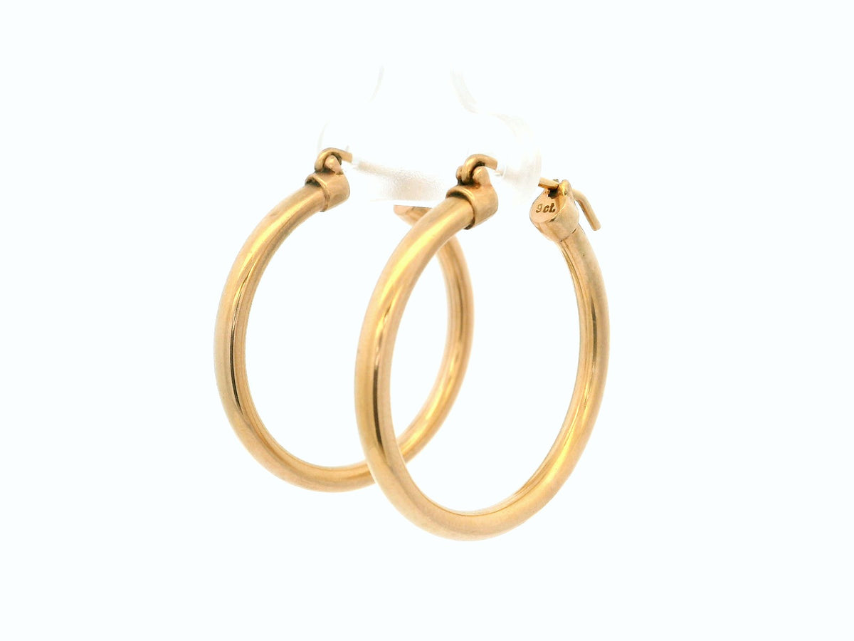 ANTIQUE EDWARDIAN HOOP EARRINGS 9ct GOLD