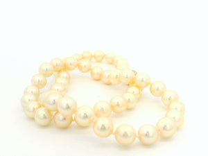 VINTAGE SINGLE STRAND PEARL NECKLACE 14ct GOLD