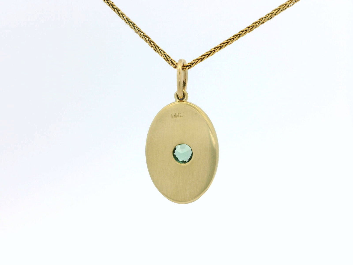 R&amp;V CUSTOM STAR SET SAPPHIRE PENDANT 14ct GOLD