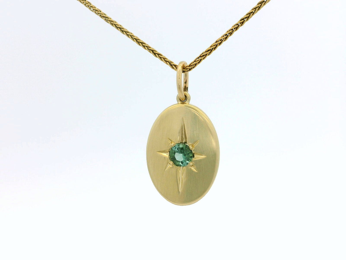 R&amp;V CUSTOM STAR SET SAPPHIRE PENDANT 14ct GOLD