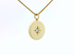 R&V CUSTOM STAR SET DIAMOND PENDANT 14ct GOLD