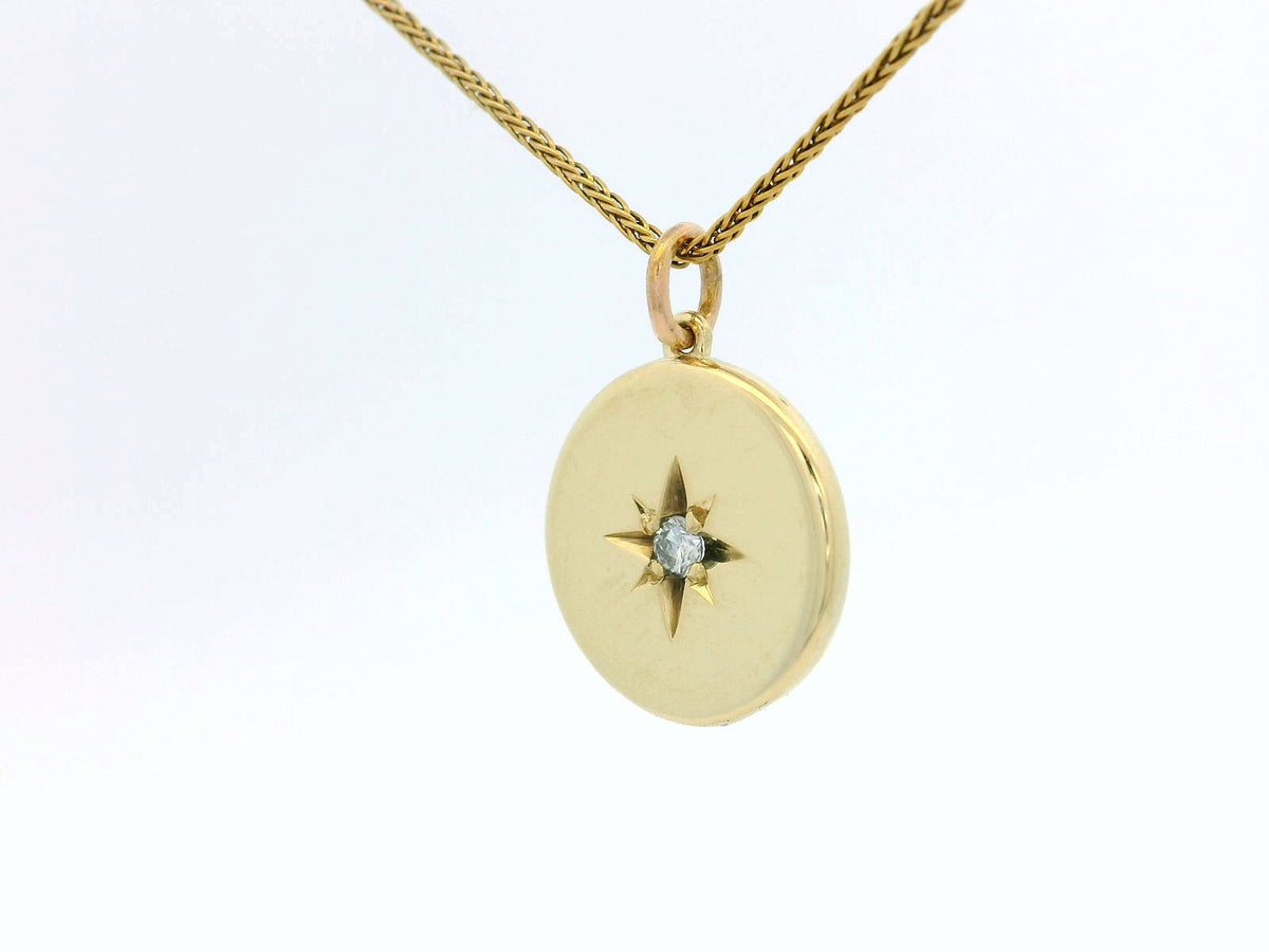 R&amp;V CUSTOM STAR SET DIAMOND PENDANT 14ct GOLD
