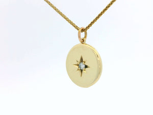 R&V CUSTOM STAR SET DIAMOND PENDANT 14ct GOLD