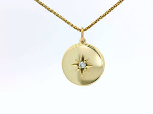 R&V CUSTOM STAR SET DIAMOND PENDANT 14ct GOLD