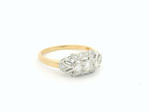 ANTIQUE ART DECO DIAMOND RING 18ct GOLD