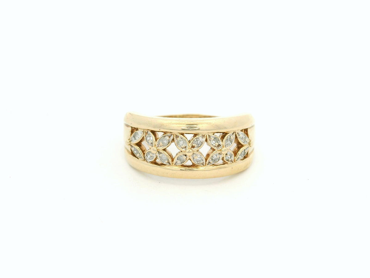 RETRO DIAMOND BAND 9ct GOLD