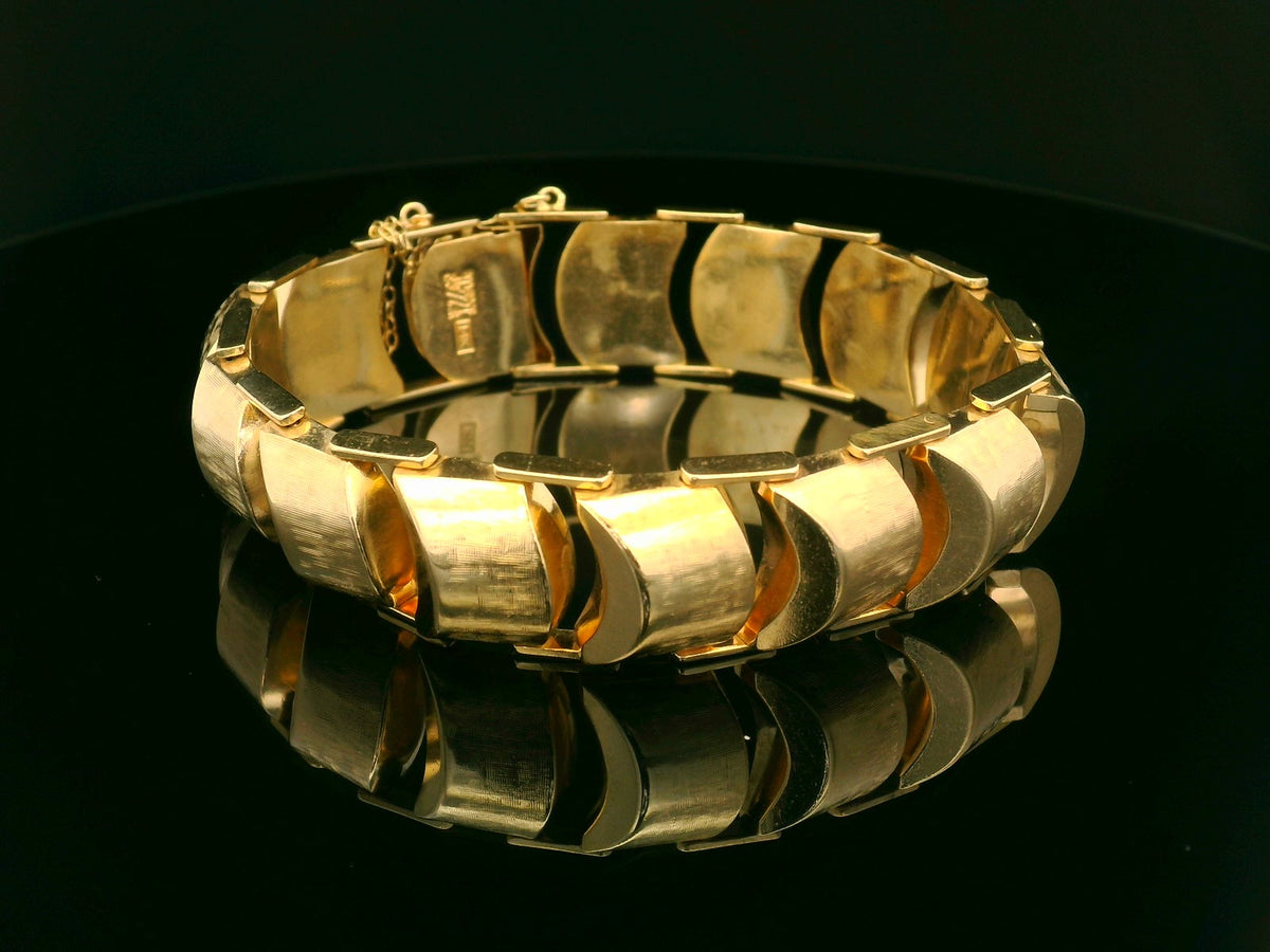 VINTAGE ARTICULATED BRACELET 34.20g 14ct GOLD