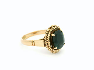 VINTAGE 2.3ct TEAL SAPPHIRE RING 14ct GOLD