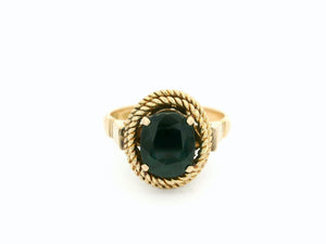 VINTAGE 2.3ct TEAL SAPPHIRE RING 14ct GOLD