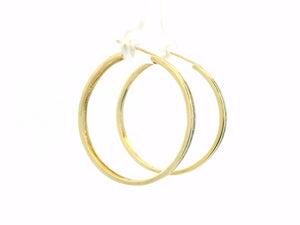 VINTAGE DIAMOND HOOPS 9ct YELLOW GOLD