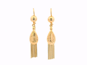 VINTAGE ITALIAN 18ct GOLD TASSEL EARRINGS