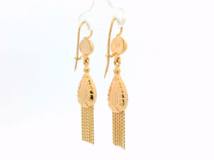 VINTAGE ITALIAN 18ct GOLD TASSEL EARRINGS