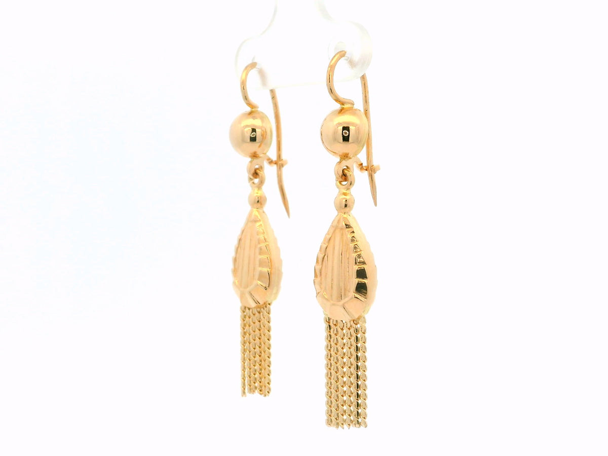 VINTAGE ITALIAN 18ct GOLD TASSEL EARRINGS