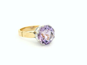 VINTAGE MID CENTURY ROSE DE FRANCE AMETHYST 9ct GOLD