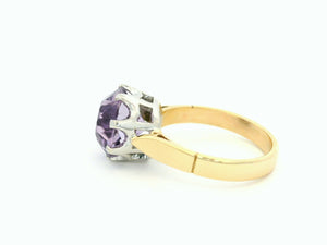 VINTAGE MID CENTURY ROSE DE FRANCE AMETHYST 9ct GOLD