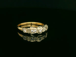 ANTIQUE ART DECO DIAMOND BAND 18ct GOLD