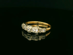 ANTIQUE ART DECO DIAMOND BAND 18ct GOLD