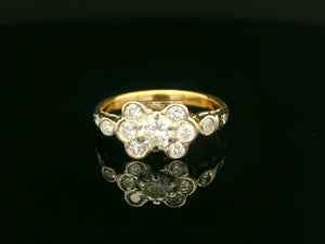 VINTAGE ART DECO .75ct DIAMOND RING 18ct GOLD