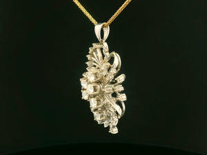 VINTAGE c1940 1.11ct DIAMOND PENDANT 18ct GOLD