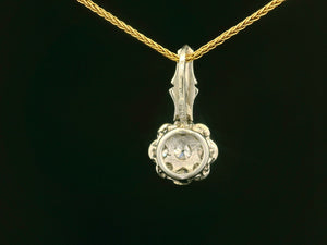 ANTIQUE EDWARDIAN DAISY DIAMOND PENDANT 18ct GOLD