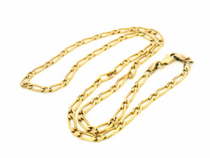 VINTAGE 46cm FLAT FIGARO CHAIN 9ct GOLD