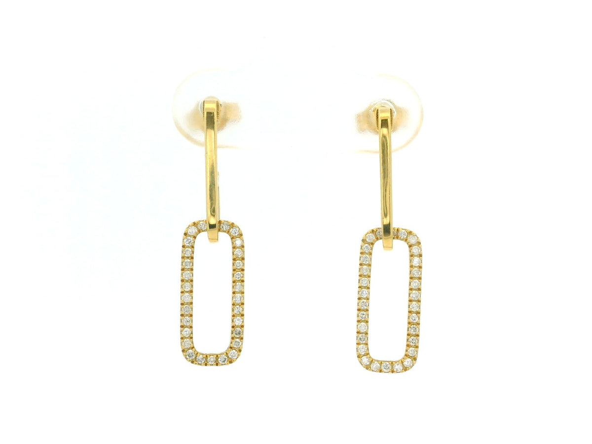 MODERN DIAMOND EARRINGS 18ct GOLD